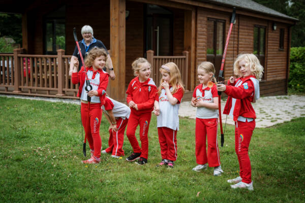 Group photo of girls with bows